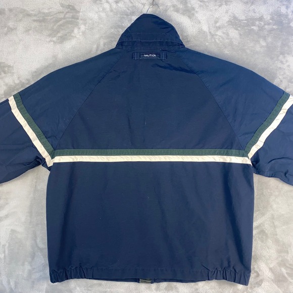 Nautica Mens Navy Blue Lightweight Jacket Size Medium Full Zip - Picture 8 of 11